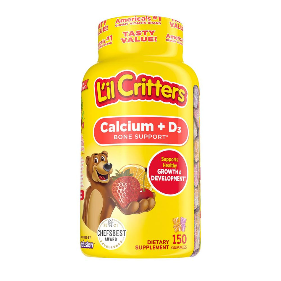 L'il Critters Calcium + D3 Gummy Bear Vitamin 150PK