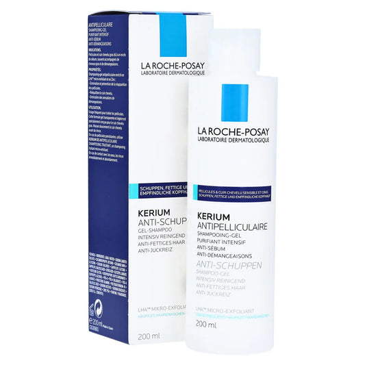 La Roche Posay Kerium Anti-Dandruff Gel Shampoo for Oily Scalp 200ml