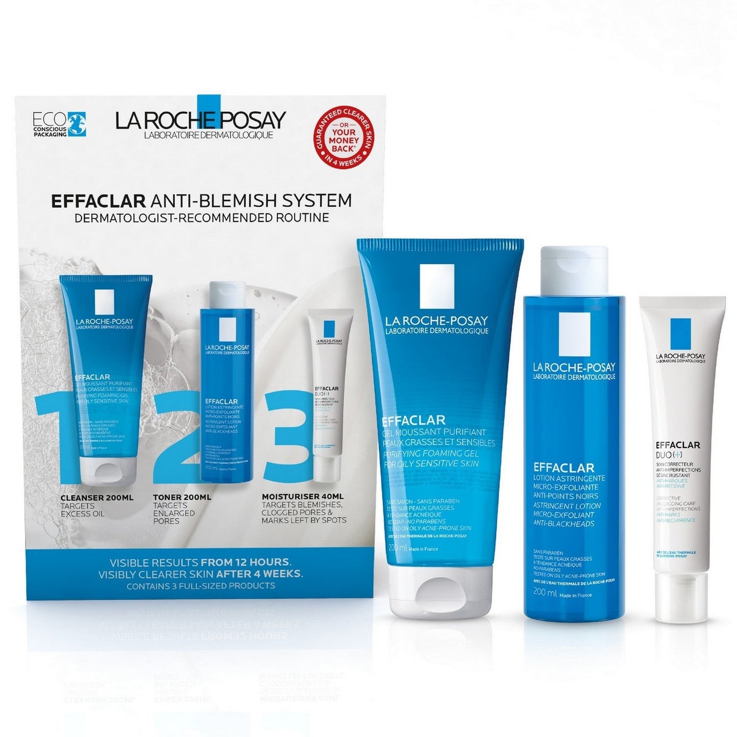 La Roche-Posay Effaclar Anti-Blemish System - Acne Treatment Kit