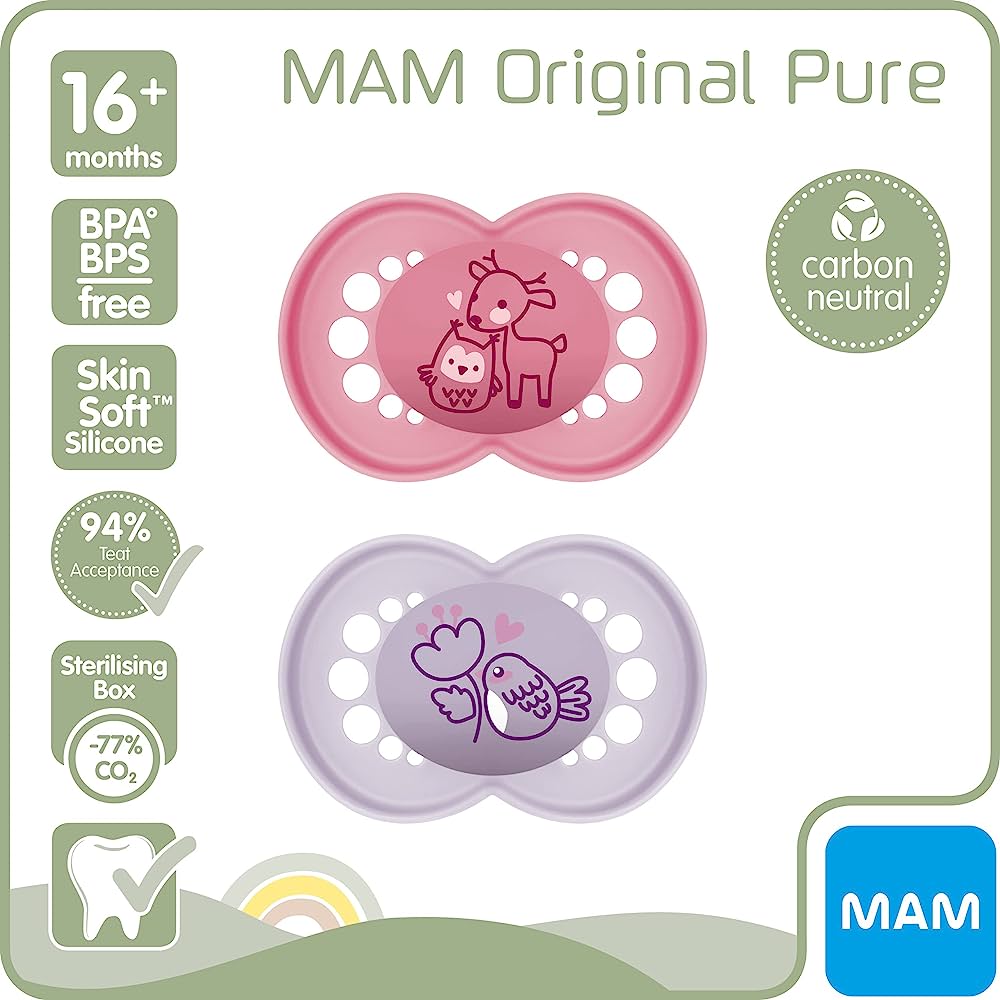 MAM Original 16+ Soother PInk 2pk