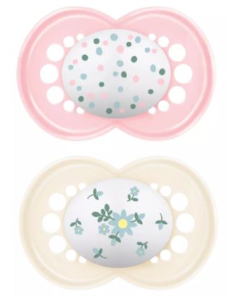 MAM Original Soother 6 MONTHS+ 2PK Pink