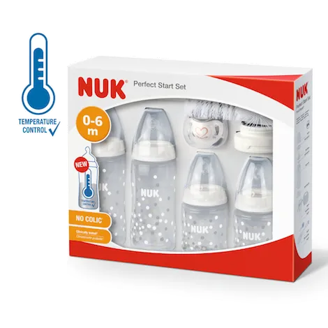 Nuk First Choice + Perfect Start Set with Temperature Control Display