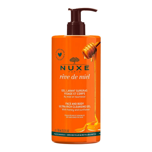 Nuxe Reve De Miel Supersize Face & Body Cleansing Gel 750ML