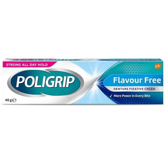 POLIGRIP FLAVOUR FREE 40G TUBE