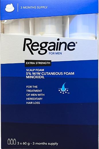 REGAINE  Extra Strength MEN FOAM 3 pack