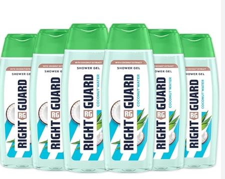 Right Guard Shower Gel Coconut Water 250 ml X6 Bundle