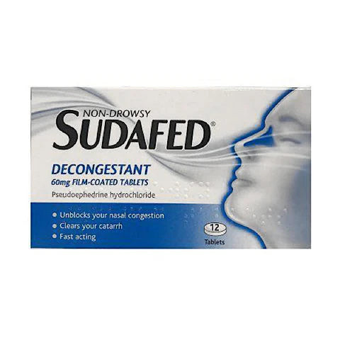 Sudafed 60mg Tablets  12pk