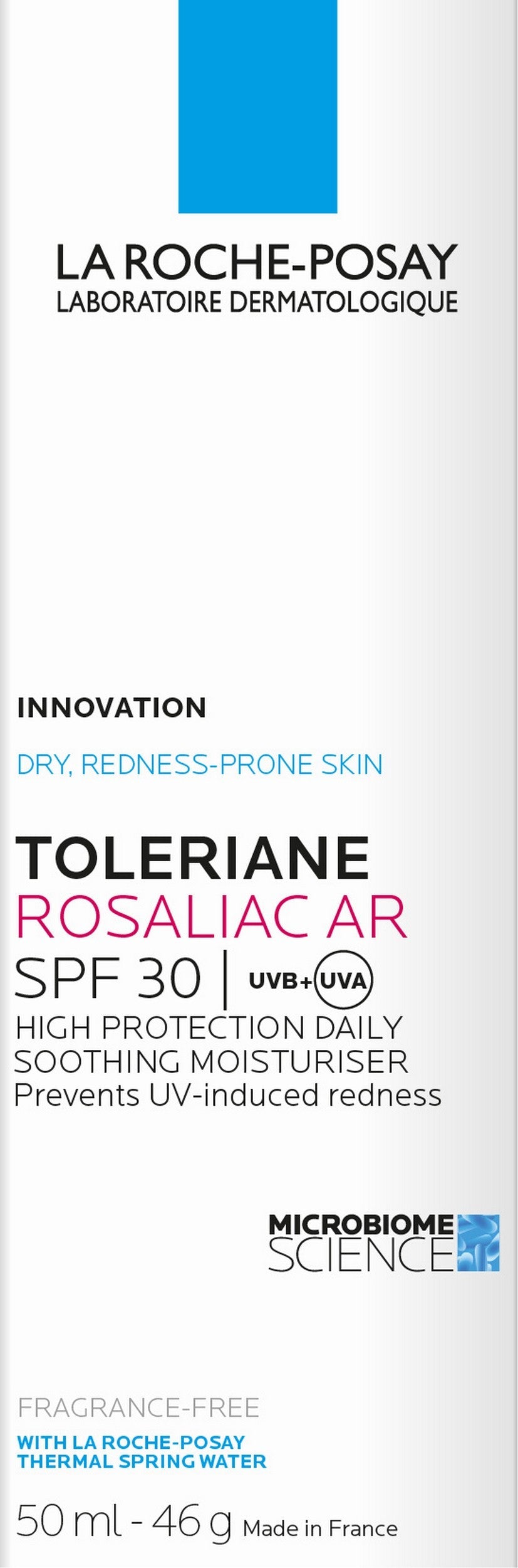 La Roche Posay Toleriane Rosaliac AR SPF30 Moisturiser for Dry, Redness-Prone Skin 50ml