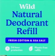 WILD NATURAL DEODORANT REFILL COTTON & SEAT SALT 43G