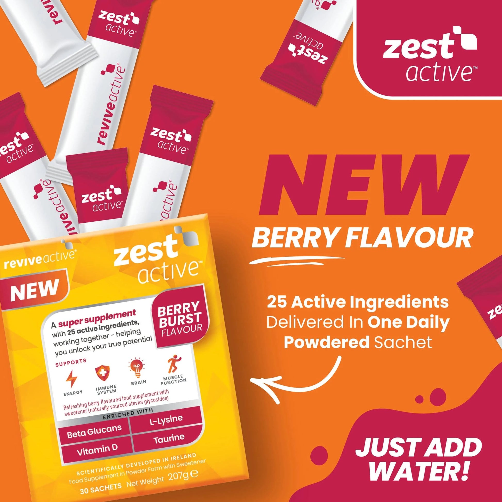 Revive Active Zest Berry Burst 30pk