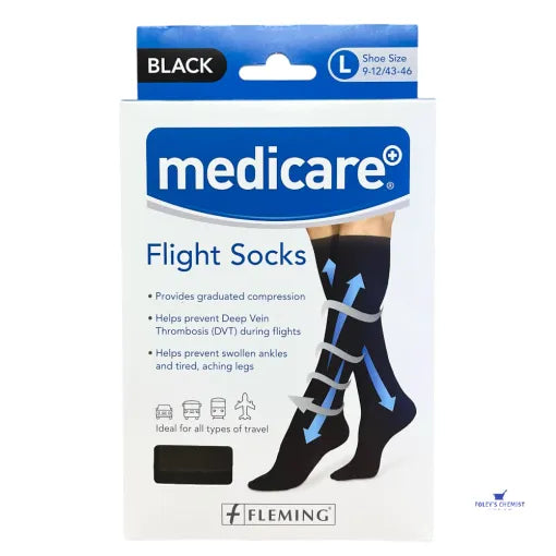 Medicare  Ladies Compression Stockings, View All Products Flight Socks – Black –  Size 6-9