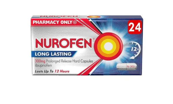 Nurofen Long Lasting Ibuprofen 300mg Prolonged Release Hard Capsules 24pk