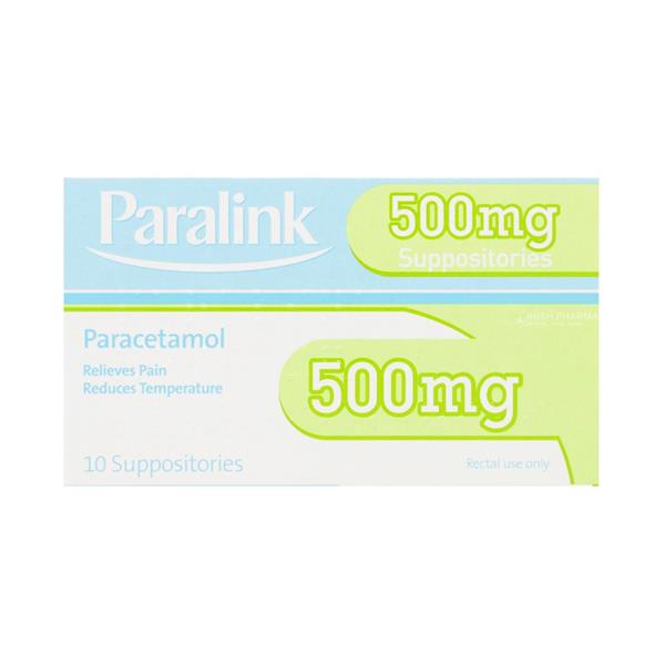 Paralink Paracetamol  Suppositories 500mg 10PK