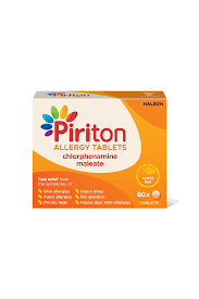 Piriton Tablets Chlorphenamine 4mg 60 Pack