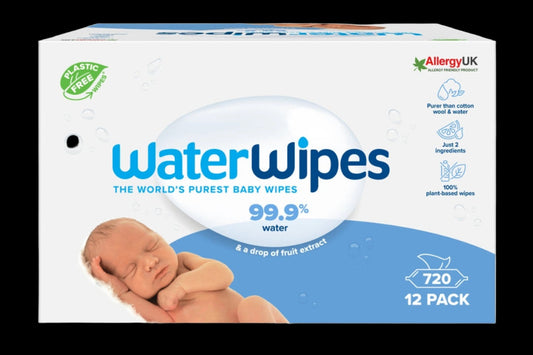 Water Wipes Original Baby Wipes Box (12 individual waterwipeS packs in a box) 12 PACK Carton
