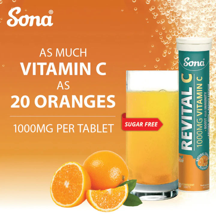 Sona Revital C - 1000mg Vitamin C Effervescent Tablets