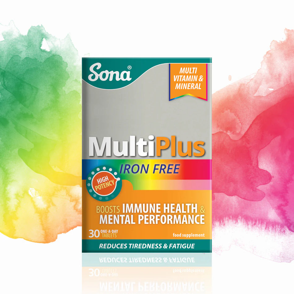 Sona MultiPlus Iron Free - Complete Multivitamin / Multimineral 30 Tablets