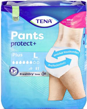 Tena  Pants  Plus Large 8pk