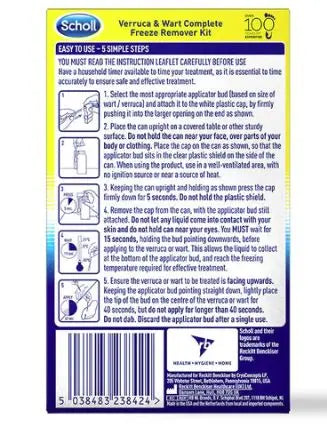 Scholl Verruca & Wart Complete Freeze Remover Kit |Verruca Treatment|