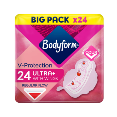 BODYFORM ULTRA NORMAL TOWELS WING 24'S