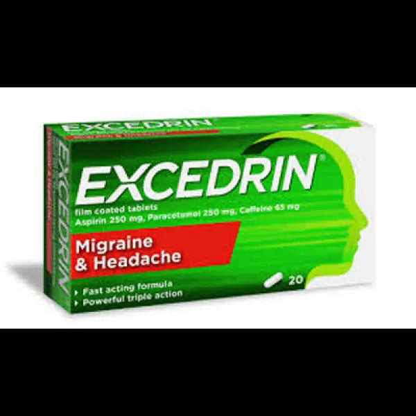 EXCEDRIN TABLETS 20PK