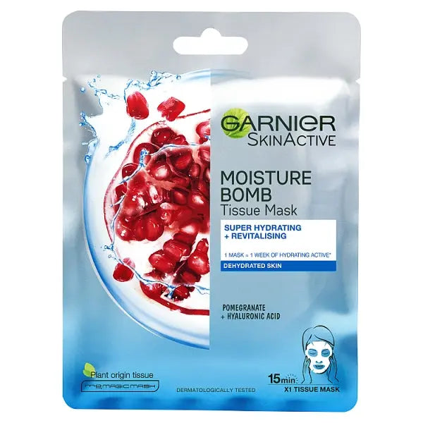 GARNIER MOISTURE BOMB POMEGRANATE FACE MASK