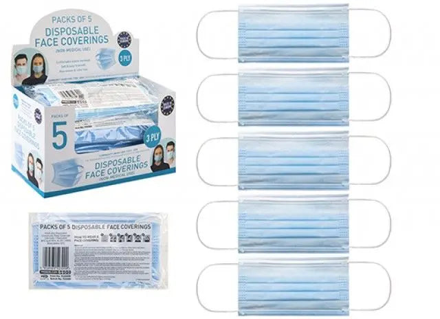 DISPOSABLE FACE MASK 5PK