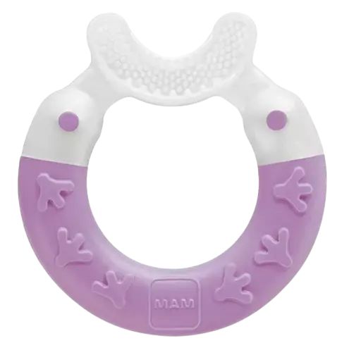 MAM BITE & BRUSH TEETHER PURPLE 3MONTHS+