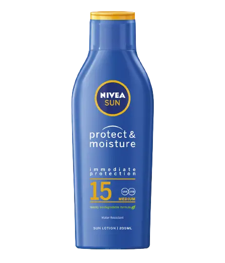 NIVEA SUN PROTECT & MOISTURE LOTION SPF15 200ML