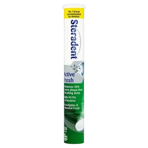 STERADENT ACTIVE FRESH TABS 30PK