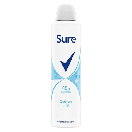 SURE Ladies ANTIPERSPIRANT COTTON DRY 250ML