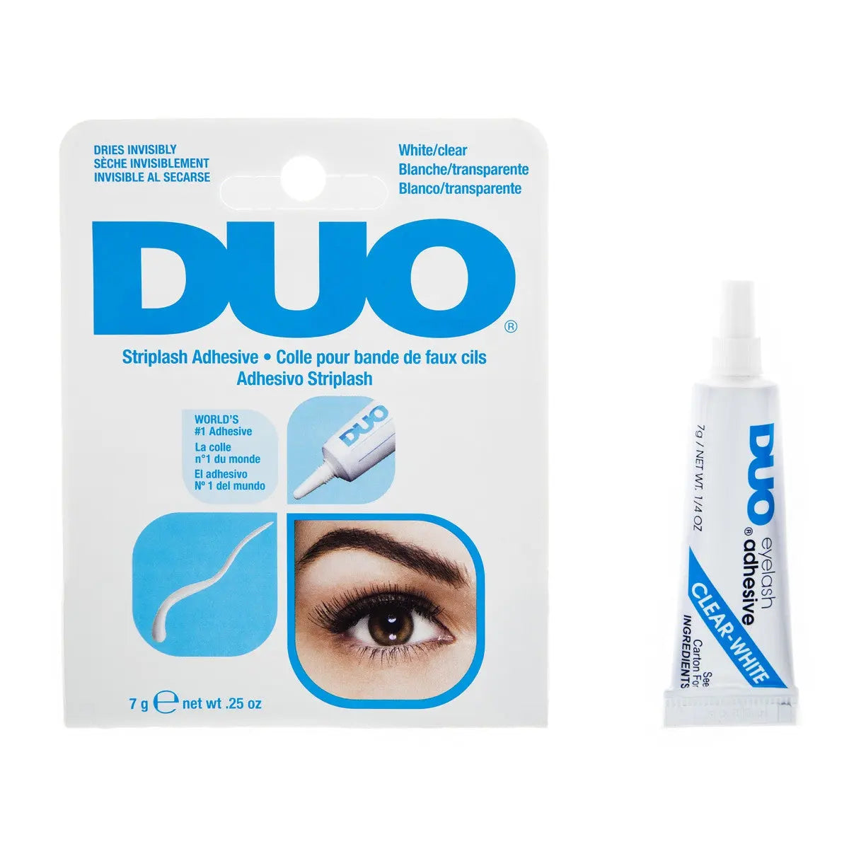 DUO STRIPLASH ADHESIVE WHITE/CLEAR