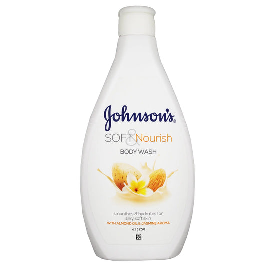 JOHNSON & JOHNSON SOFT & NOURISH BODYWASH 400ML