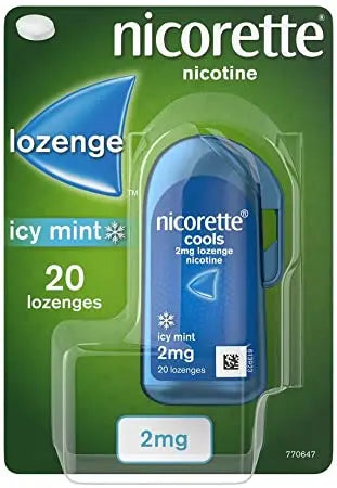 NICORETTE COOLS 2MG MINT LOZENGES 20PK