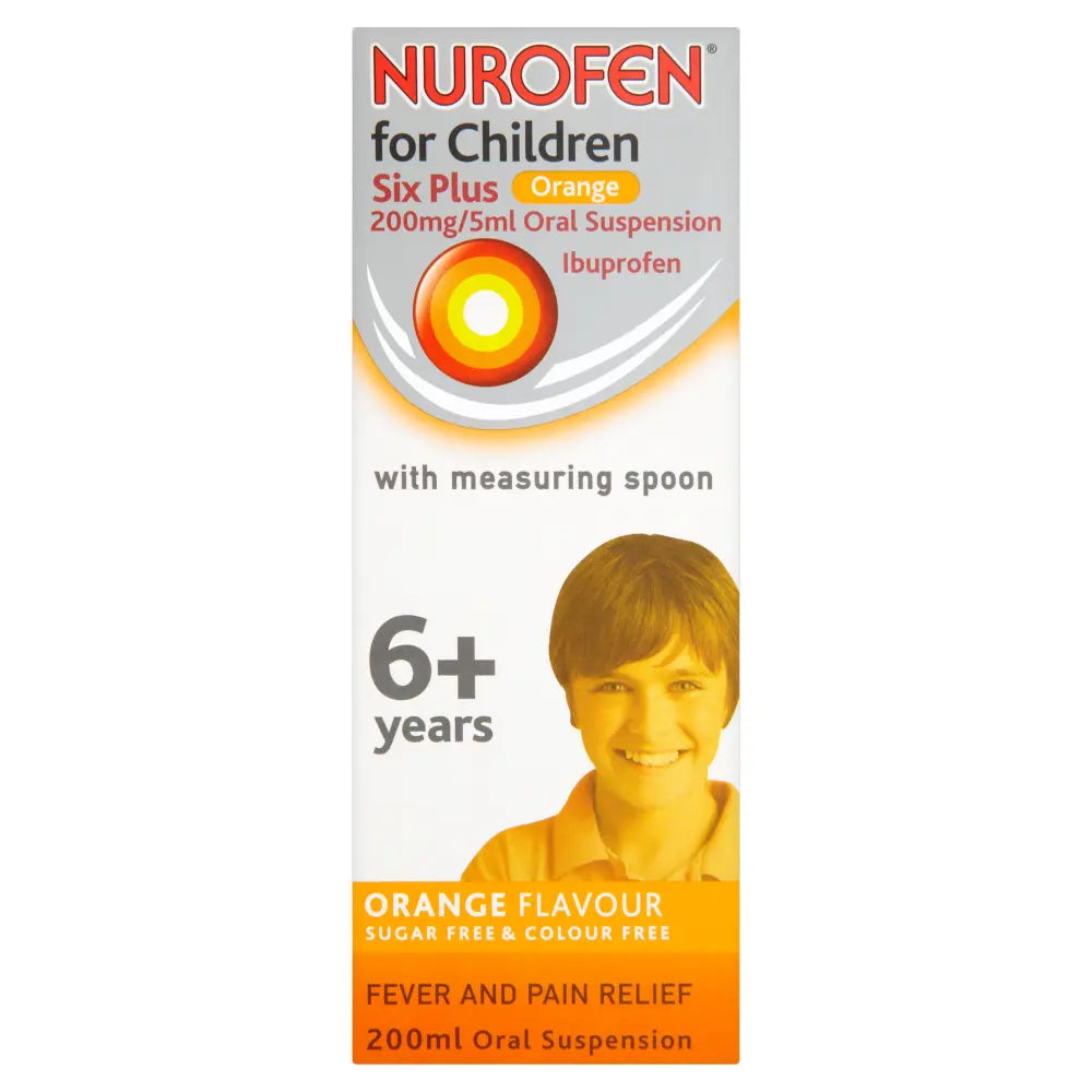 NUROFEN FOR CHILDREN SIX PLUS ORANGE 200ML Chemco Pharmacy