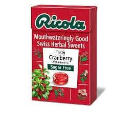 RICOLA SUGAR FREE CRANBERRY 45G Chemco Pharmacy