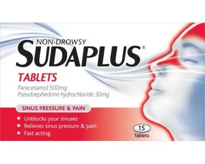 SUDAPLUS NON-DROWSY TABLETS 15PK Chemco Pharmacy